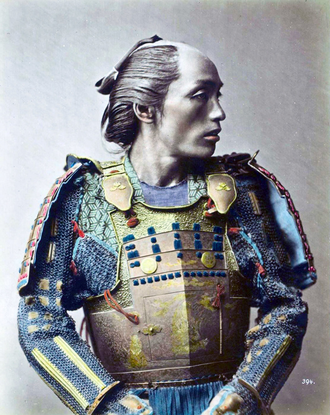 A Japanese Samurai warrior.