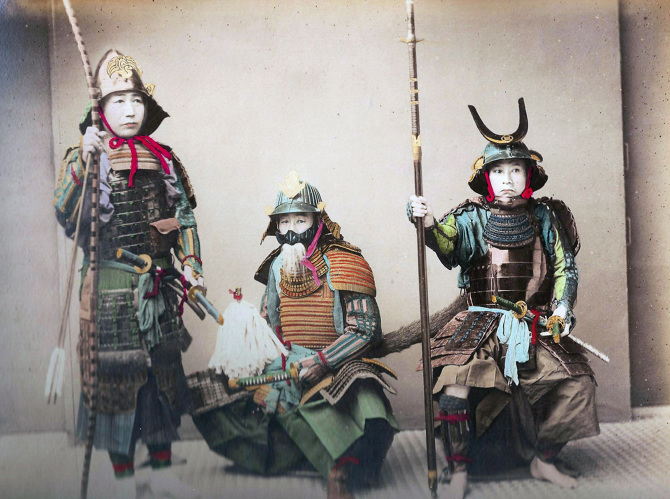 Japanese samurai warriors.