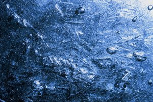 Macro of ice structure with air bubble